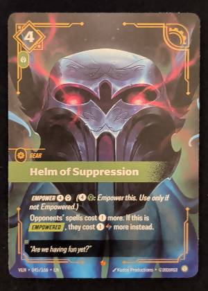 Helm of Suppression, graded 9.5