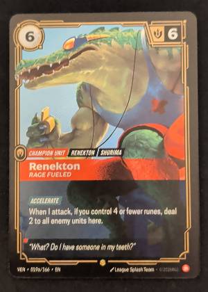 Renekton, Rage Fueled (Alternate Art), graded 9.0