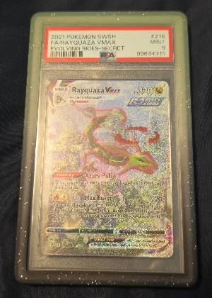 Rayquaza VMAX (Alternate Art Secret), graded 9.0