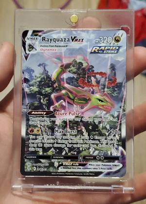 Rayquaza VMAX (Alternate Art Secret), graded 9.0