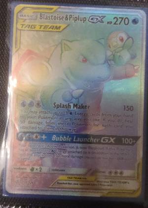 Blastoise & Piplup GX (Secret), graded 8.0