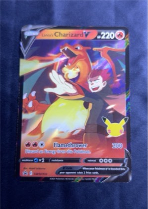 Lance's Charizard V - SWSH133 graded 6 & below