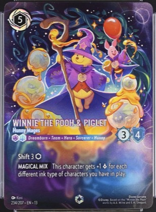 Winnie the Pooh & Piglet - Hunny Mages (Enchanted), graded 9.5