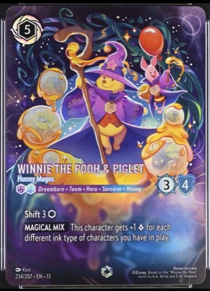 Winnie the Pooh & Piglet - Hunny Mages (Enchanted), graded 9.0