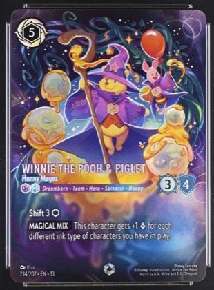 Winnie the Pooh & Piglet - Hunny Mages (Enchanted), graded 9.0