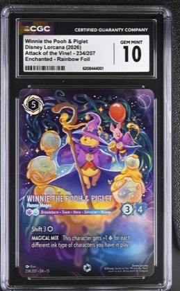 Winnie the Pooh & Piglet - Hunny Mages (Enchanted), graded 10.0