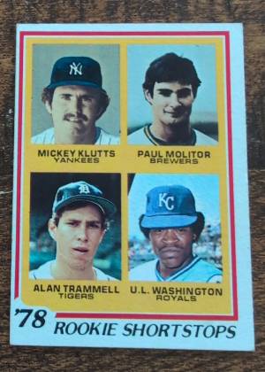 Paul Molitor / Alan Trammell Rookie Shortstops, graded 7.0