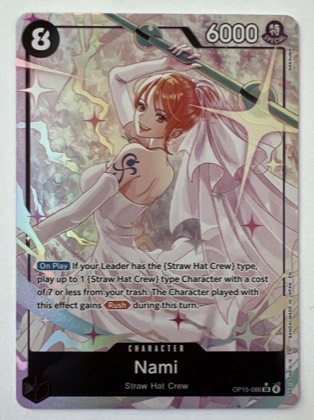 Nami (OP15-086) (Alternate Art), graded 9.5