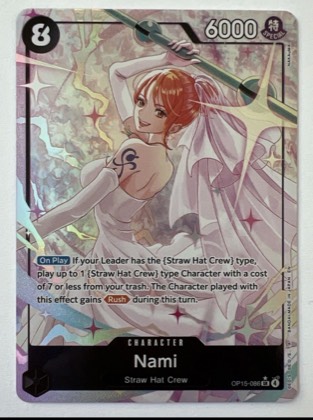 Nami (OP15-086) (Alternate Art), graded 9.0
