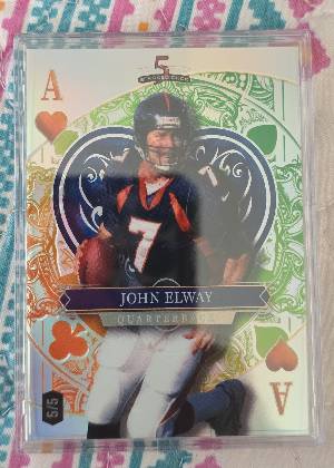 John Elway Stacked Deck 5 Card Draw, graded 9.0