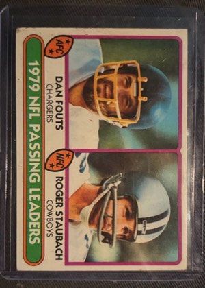1979 NFL Passing Leaders (Dan Fouts / Roger Staubach), graded 6.0