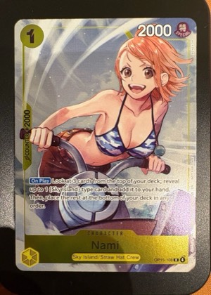Nami (OP15-108) (Dash Pack), graded 9.0