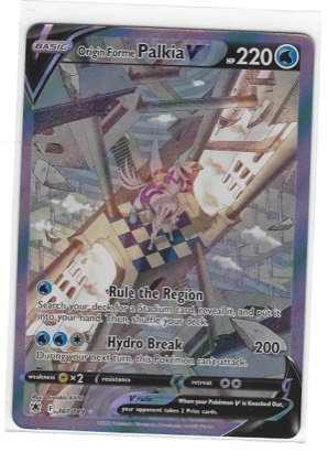 Origin Forme Palkia V (Alternate Full Art) graded 8.5