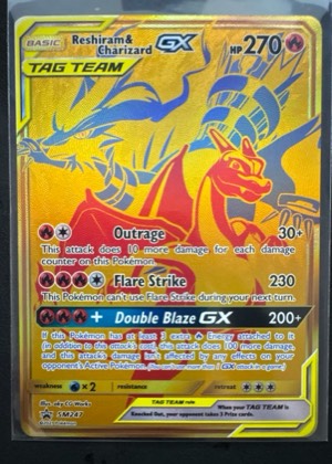 Reshiram & Charizard GX, graded 9.0