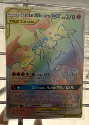 Charizard & Braixen GX (Secret) graded 8