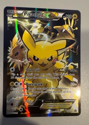 Pikachu EX - XY124, graded 8.5