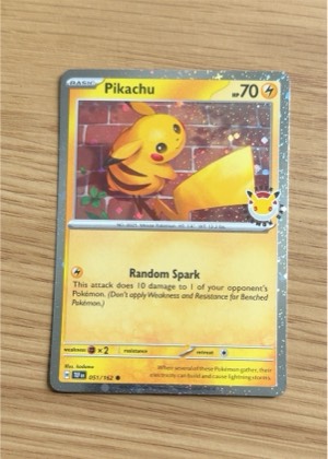 Pikachu - 051/162 (Cosmo Holo), graded 9.0