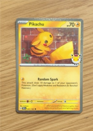 Pikachu - 051/162 (Cosmo Holo) graded 9.5