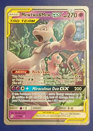 Mewtwo & Mew GX, graded 9.0