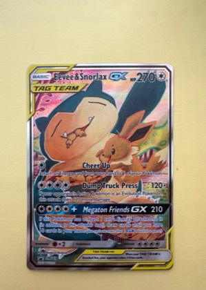Eevee & Snorlax GX - SM169, graded 9.0