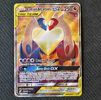 Latias & Latios GX (Alternate Full Art), graded 9.0