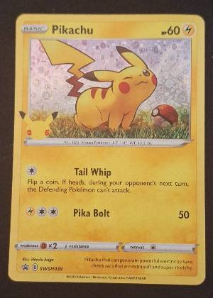 Pikachu - SWSH039, graded 7.5