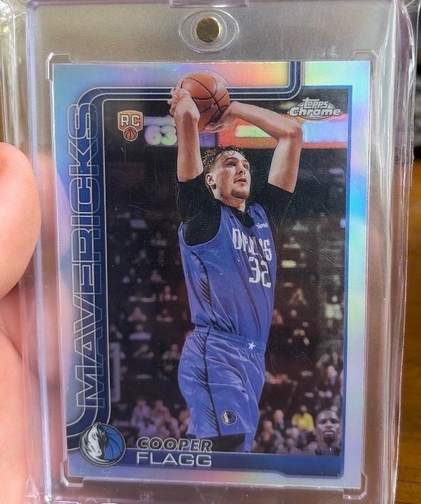 Cooper Flagg 2025 Topps Chrome rookie card, graded a clean 10 by ZeroPop (community scan)