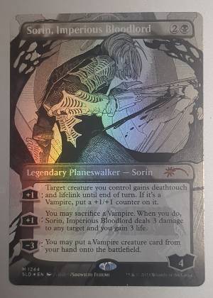 Sorin, Imperious Bloodlord (Borderless), graded 9.0