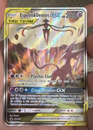 Espeon & Deoxys GX, graded 8.5