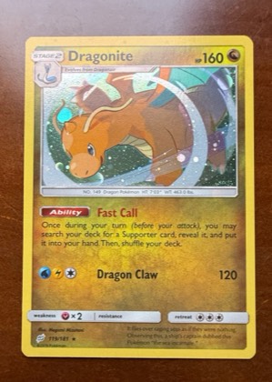 Dragonite, graded 8.5