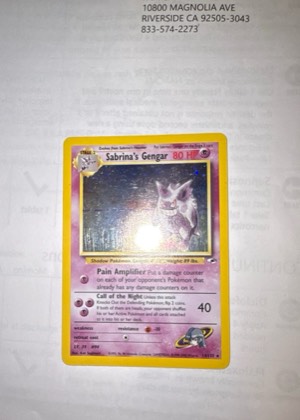 Sabrina's Gengar graded 8.5
