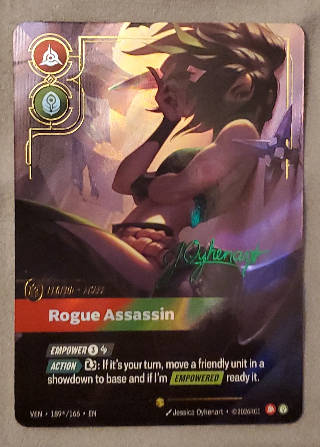 Akali, Rogue Assassin Signature from Riftbound Vendetta, ZeroPop community scan