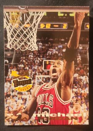 1994 Topps Stadium Club Frequent Flyers Michael Jordan, graded 8.5