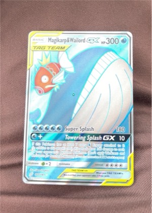 Magikarp & Wailord GX (Full Art), graded 9.0