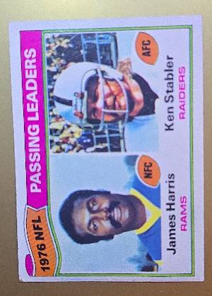 Ken Stabler / James Harris — Passing Leaders, graded 8.5