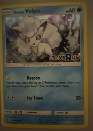 Alolan Vulpix - 21/145 (Toys R Us Promo), graded 8.0