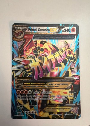 Primal Groudon EX (Omega - 151 Full Art), graded 9.0