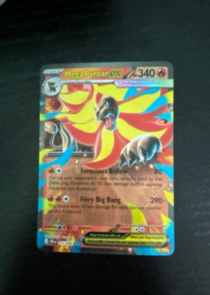 Mega Pyroar ex, graded 8.0