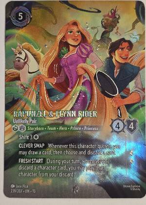 Rapunzel & Flynn Rider - Unlikely Pair (Enchanted), graded 9.0