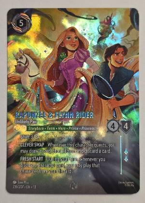 Rapunzel & Flynn Rider - Unlikely Pair (Enchanted), graded 9.5