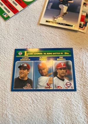 2002 Topps Series 2 League Leaders: NL Runs Batted In - Lance Berkman, graded 7.0