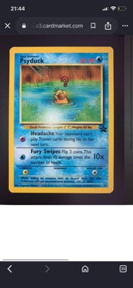 Misty's Psyduck [W Stamped], graded 5.0