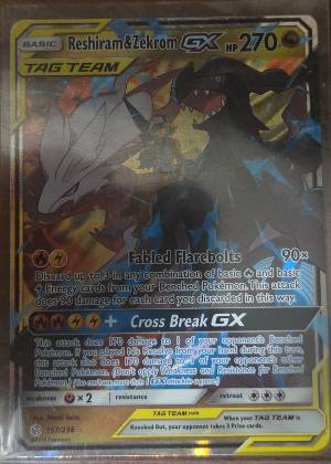 Reshiram & Zekrom GX, graded 9.0