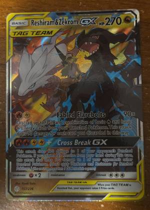 Reshiram & Zekrom GX, graded 9.0