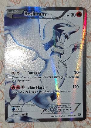 Reshiram (113 Full Art), graded 9.0