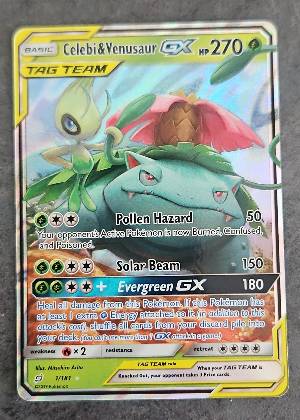 Celebi & Venusaur GX, graded 9.0