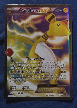 Ampharos EX (87 Full Art), graded 9.0