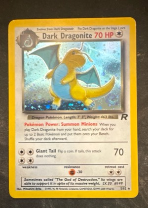 Dark Dragonite, graded 9.0