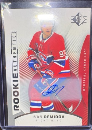Ivan Demidov SP Hockey Rookie Authentics Auto, graded 9.0