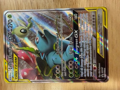 Celebi & Venusaur GX - SM167, graded 9.0